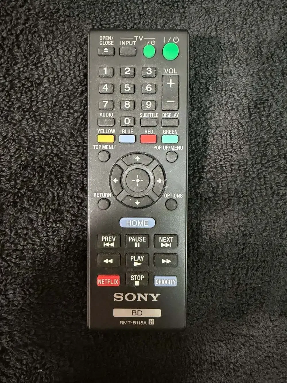 Sony RMT-B115A Blu-ray Disc Player Remote Control